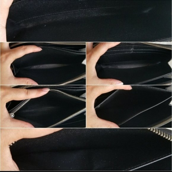 SOLD! Louis Vuitton Black Epi Zip Wallet Organizer - Picture 7 of 7